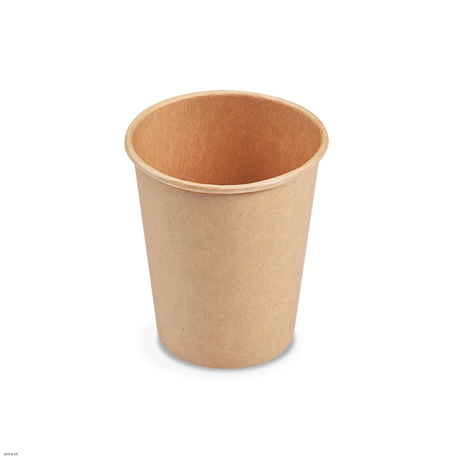 Papierový pohár hnedý 280 ml, M (Ø 80 mm) [50 ks] 