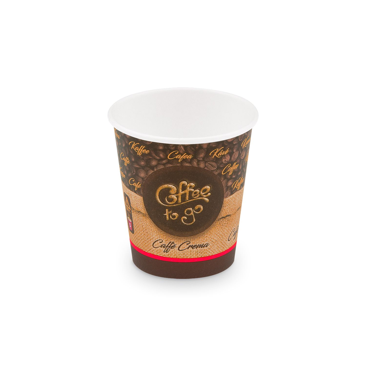 Papierový pohár "Coffee to go" 200 ml, S (Ø 73 mm) [50 ks] 