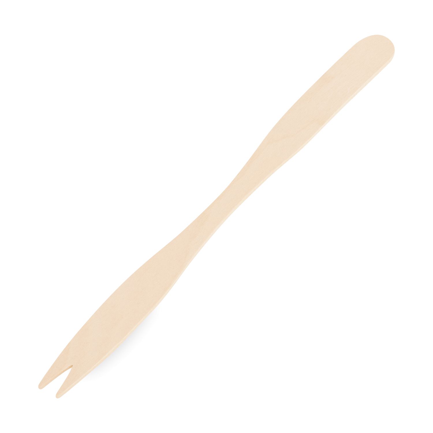 Vidlička desiatová dlhá z dreva 14 cm [500 ks]