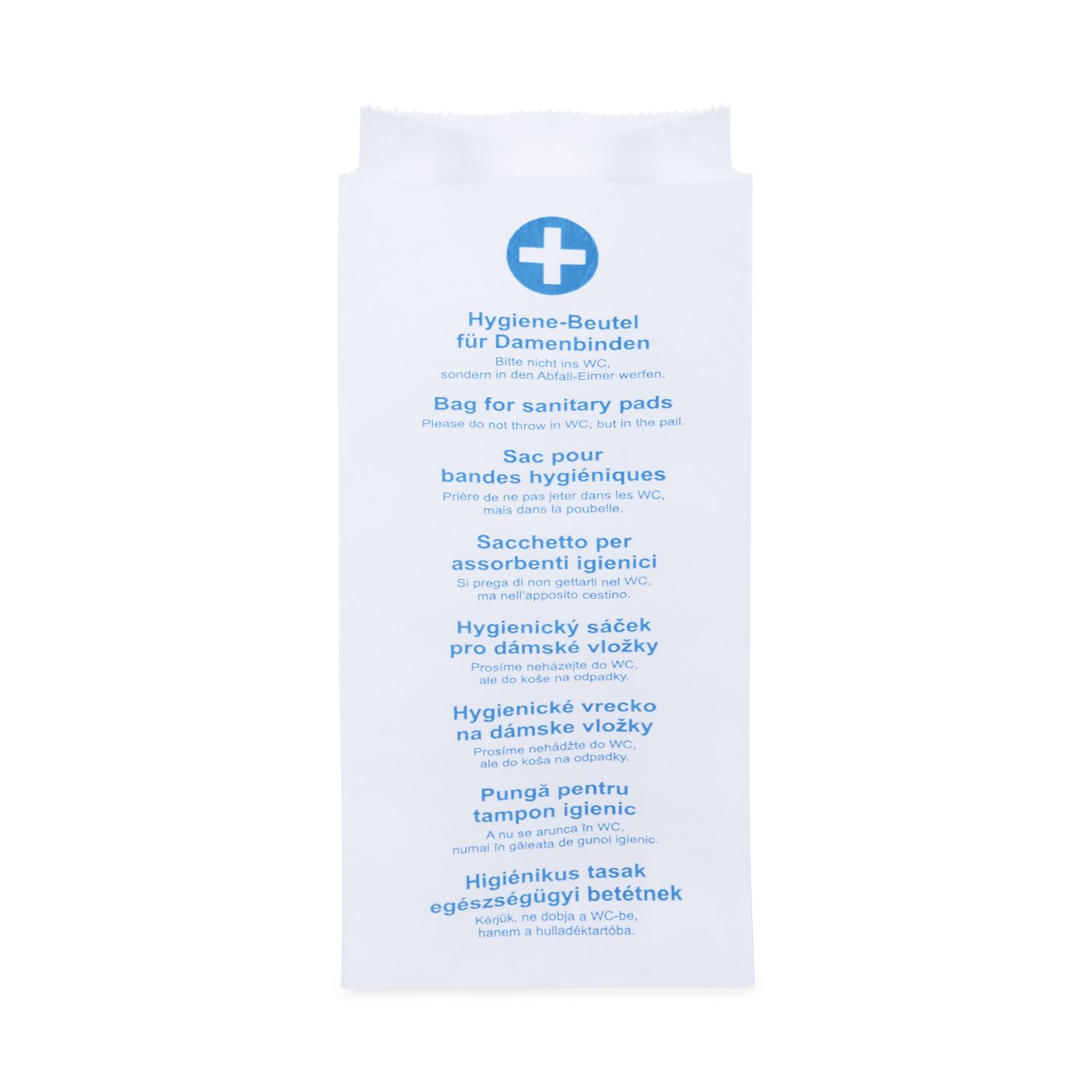 Hygienické papierové vrecká 11+4 x 28 cm [100 ks] 