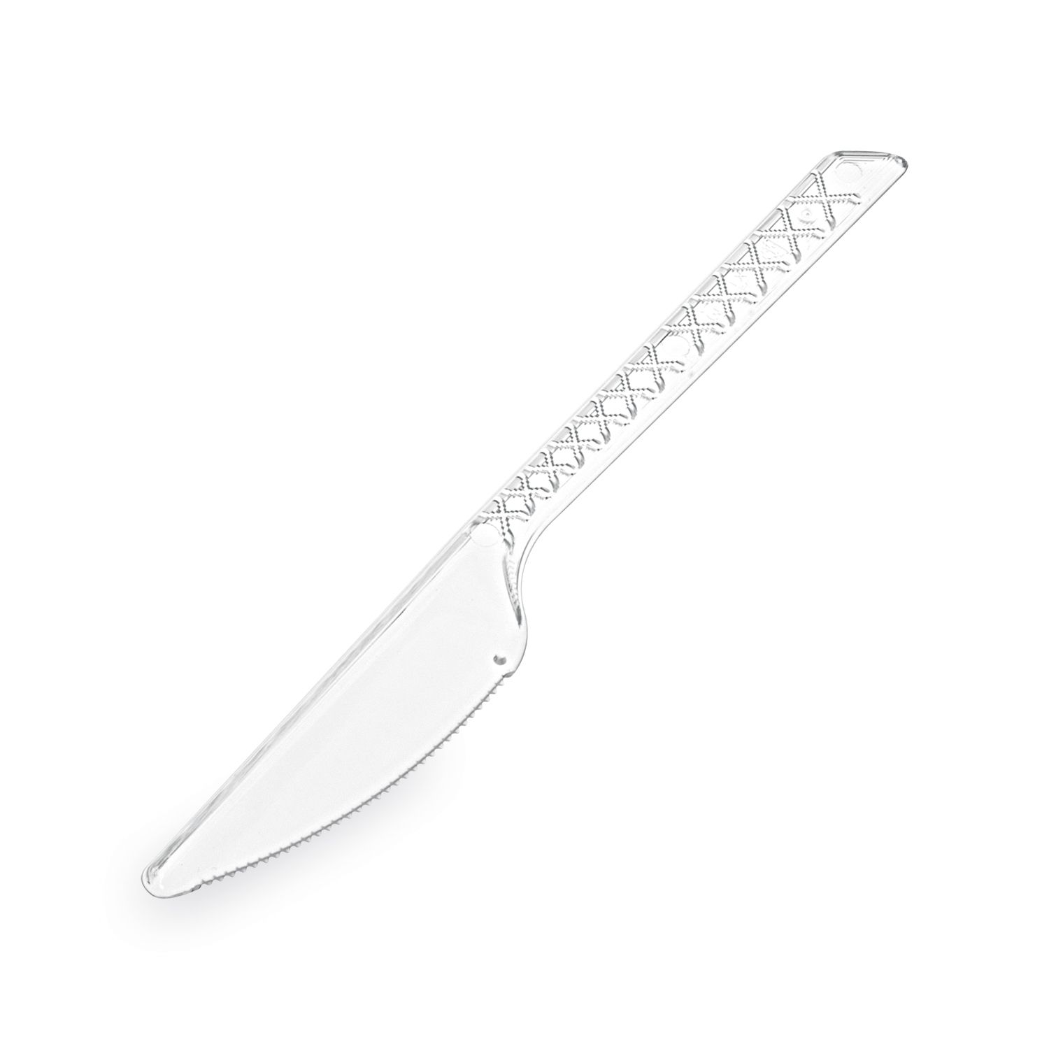 Nôž pevný, priehľadný 17,5 cm [100 ks] 