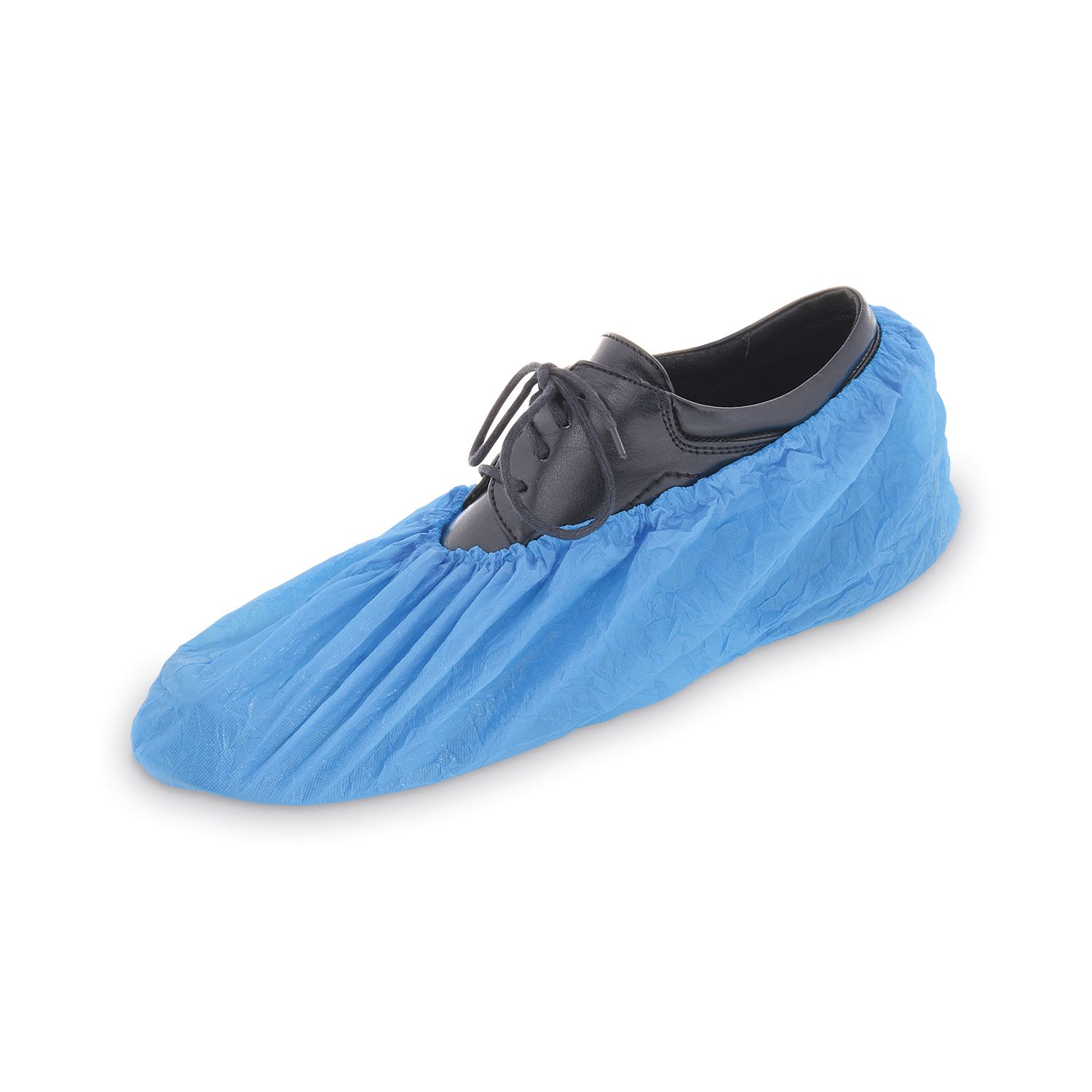 Jednorázové návleky na obuv modré 40 x 14 cm (CPE) [100 ks] 