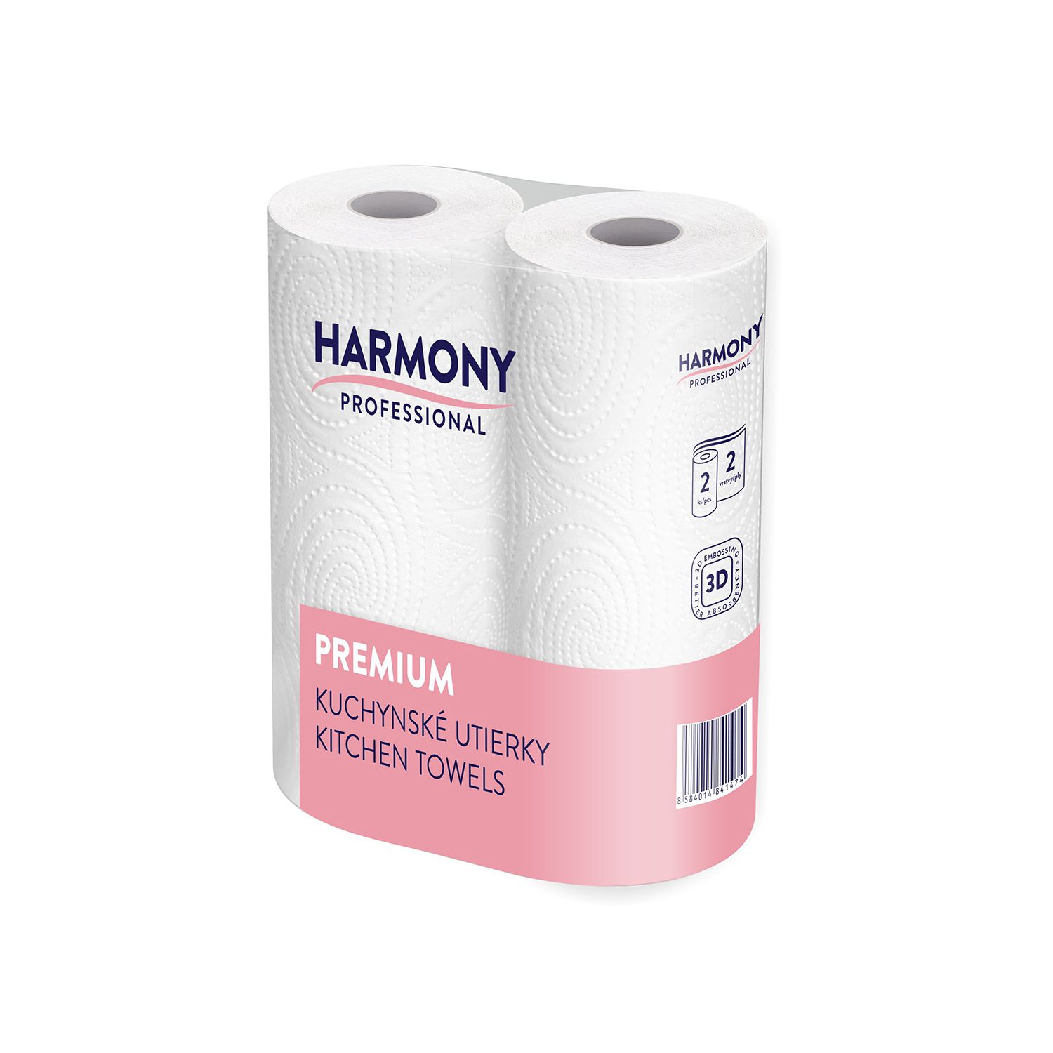 Kuchynské utierky tissue 2-vrstvové "Harmony Professional" 50 útržkov [2 ks] 